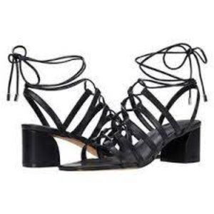 NIB Rebecca Minkoff Reielee Cage Sandal‎ in Black Leather 8M